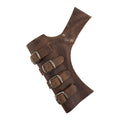 A beautifully crafted Sword Frog Leather Holder by Hide & Play, showcasing a rustic design made from full grain leather. Ideal for medieval-themed outfits, cosplay, or costume accessories, this holder is a testament to small batch production and artisan skills, being hand cut and sewn in La Antigua Guatemala & Oaxaca Mexico.