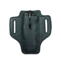Hide & Drink's Tactical Knife Holster in sleek black Full Grain Leather, featuring a stylish clip design. This Tactical Knife Leather Holster is an excellent multitool holder, perfect for camping & outdoor accessories. Celebrate the essence of small batch production from La Antigua Guatemala & Oaxaca Mexico.