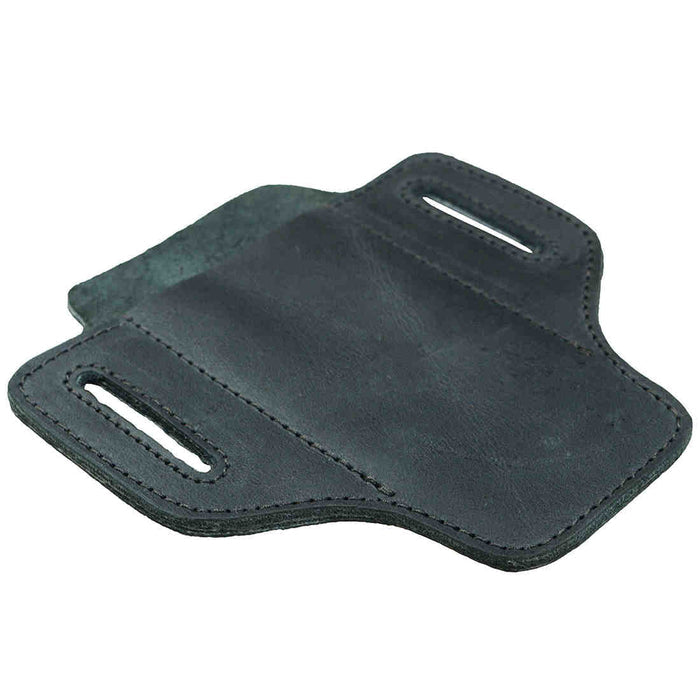 The interior lining of Hide & Drink's Tactical Knife Holster, showcasing the high-quality Full Grain Leather used in construction. This Tactical Knife Leather Holster is perfect as a multitool holder, ideal for camping & outdoor accessories, handmade in La Antigua Guatemala & Oaxaca Mexico.