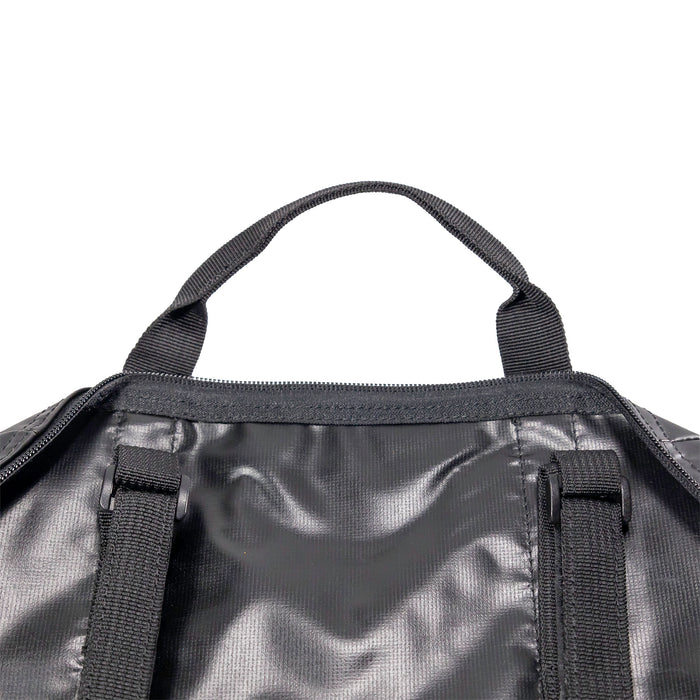 Nahaufnahme von Haltegurte der Tasche