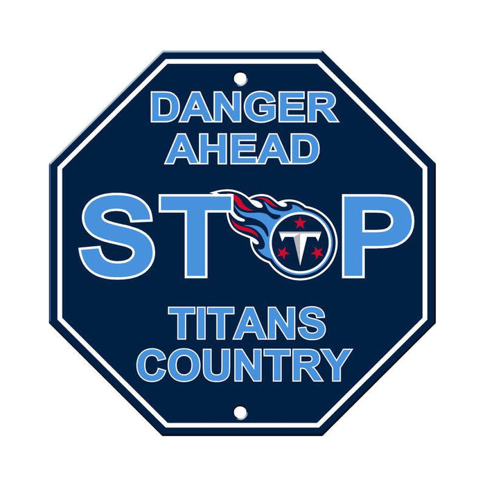 Tennessee Titans Sign 12x12 Plastic Stop Style Alternate - Team Fan Cave