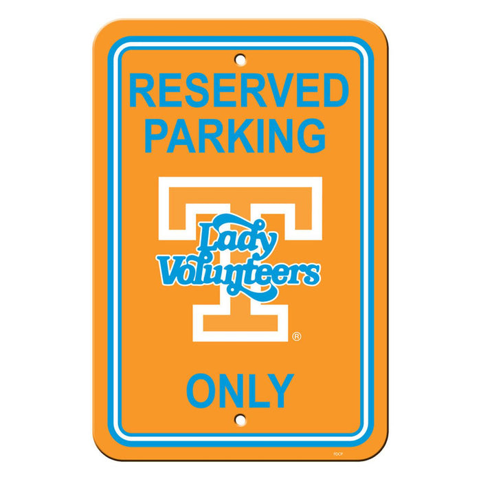 Tennessee Volunteers Sign 12x18 Plastic Reserved Parking Style Lady Vols Design CO - Team Fan Cave