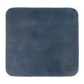Hide & Drink Mousepad presenting a unique dark blue leather finish, perfect for a sophisticated workspace. This handmade mousepad offers an ergonomic non-slip base for better mouse control, crafted in La Antigua Guatemala & Oaxaca Mexico.