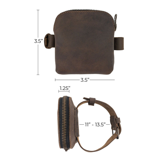Tiny Zippered Bag for Boot with Adjustable Strap - Stockyard X 'The Leather Store'