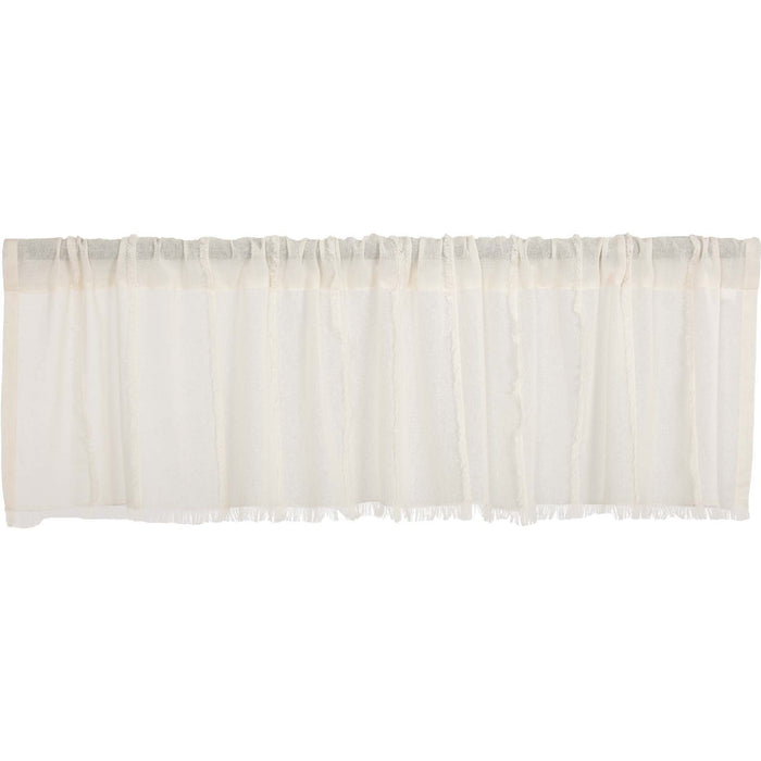 Tobacco Cloth Antique White Patchwork Valance 16x60 - The Village Country Store