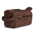 Hide & Drink's Toiletry Bag made of Full Grain Leather, showcasing a stylish handcrafted design. Perfect as a Hand Bag or Travel Case for Essentials, this Dopp Kit Organizer reflects durability. StockyardX, Handmade, S.