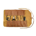 Hide & Drink Tool Roll (12 Pockets): Showcasing the refined details of the leather tool roll, ensuring durability and elegance combined for serious tool users. Tool Bag Roll Up, 12 Slot Heavy Duty Tool Roll Bag Organizer, Tool Roll Up Bag, Portable Tool Wrap Roll Bags for Travel, Durable Tool Kit Folding Tool Pouch Roll Up Mechanic Gifts for Men, Full Grain Leather, StockyardX, Small Batch Production, Hand Cut, Hand Sewn, Fire Branded, Artisan, Handmade in La Antigua Guatemala & Oaxaca Mexico.