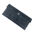 Hide & Drink's navy blue Travel Hand Wallet featuring a smooth texture and stylish design, made from premium Full Grain Leather. This Travel Wallet reflects Small Batch Production and artisan techniques in La Antigua Guatemala & Oaxaca Mexico.