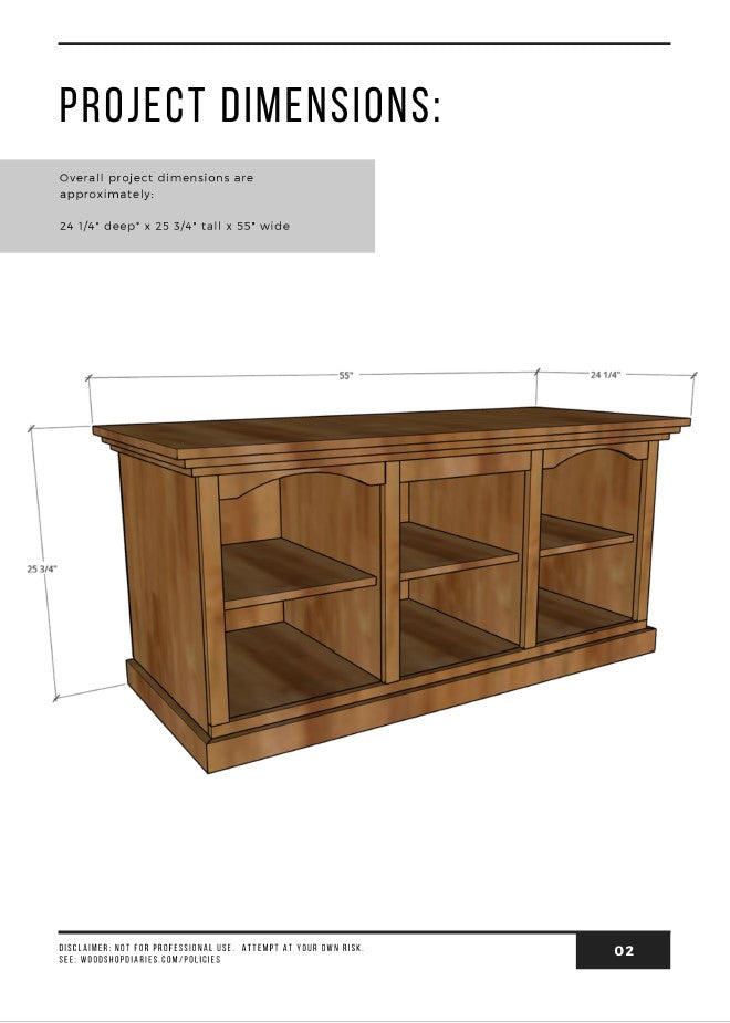 TV Stand Console Plans