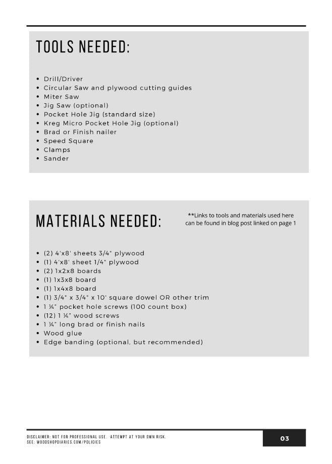 TV Stand Console Plans