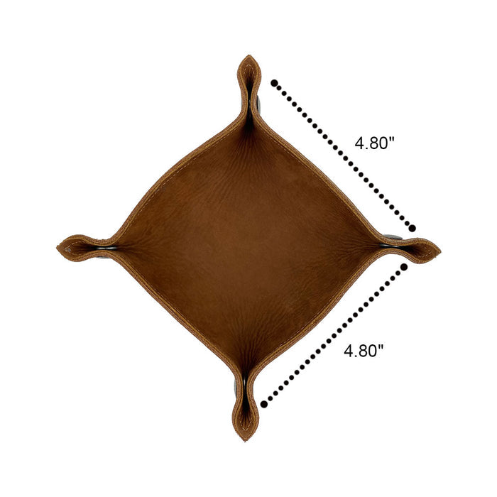 Hide & Drink Valet Tray featuring a compact design made from full grain leather, perfect for key and coin storage. Handmade in La Antigua Guatemala & Oaxaca Mexico, Catchall Change Key Wallet Coin Box Tray Storage Valet, Full Grain Leather, StockyardX, Small Batch Production, Hand Cut, Hand Sewn, Fire Branded, Artisan.