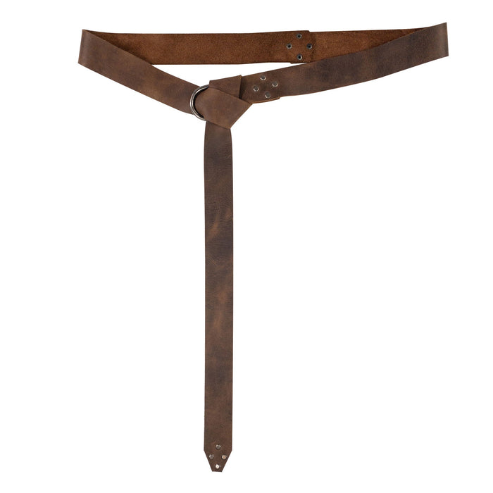 Viking Belt for Men featuring a Half Ring Closure, crafted from Full Grain Leather by Valhalla Gear. This exquisite Viking Belt is perfect for Renaissance events and showcases stockyardX's artisan craftsmanship with small batch production, hand-cut and hand-sewn in La Antigua Guatemala & Oaxaca Mexico.