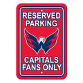 Washington Capitals Sign - Plastic - Reserved Parking - 12 in x 18 in - Special Order - Team Fan Cave