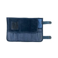 Hide & Drink's Barber Tool Roll shows a Snap Tool Roll Up Bag with 14 Slots suitable for scissors & screwdrivers. This portable carry case is made from premium Full Grain Leather and highlights StockyardX's focus on small batch production, artisan craftsmanship, hand cut, hand sewn, and fire branded in La Antigua Guatemala & Oaxaca Mexico.