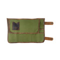 Hide & Drink's Barber Tool Roll presents a Snap Tool Roll Up Bag with 14 Slots, ideal for scissors & screwdrivers. This portable carry case, made from Full Grain Leather, showcases StockyardX's dedication to small batch production and artisan craftsmanship, hand cut, hand sewn, and fire branded in La Antigua Guatemala & Oaxaca Mexico.