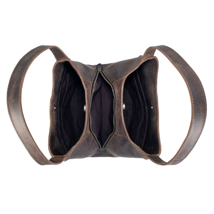 Women's Multi-pocket Shoulder Bag - Stockyard X 'The Leather Store'