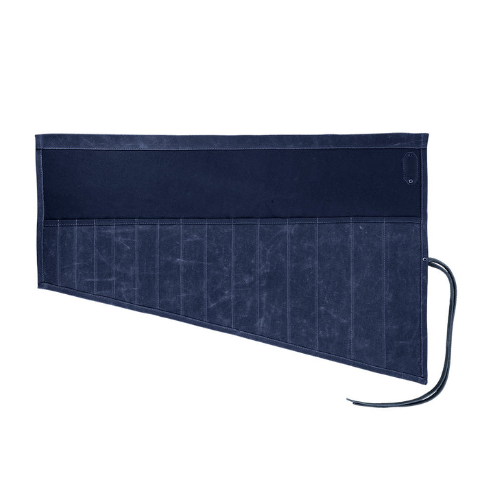 Hide & Drink Wrench Roll (15 Pockets) featuring Water Resistant Waxed Canvas, perfect for organizing wrenches in a large rectangular pouch, artisan-crafted in La Antigua Guatemala & Oaxaca Mexico.