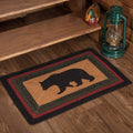 Wyatt Stenciled Bear Jute Rug Rect w/ Pad 20x30 - The Village Country Store