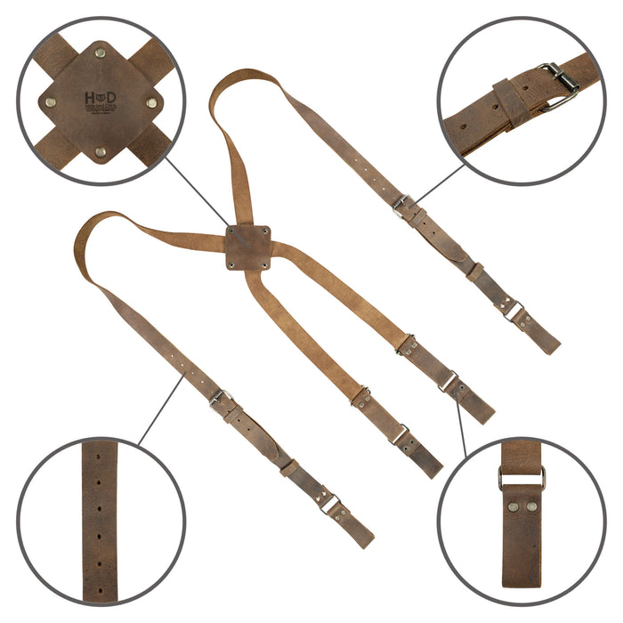 X Back Suspenders with Belt Loops