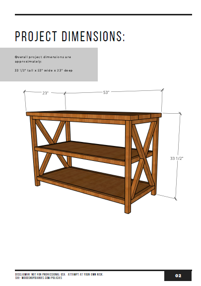 X Base Console Printable Plans